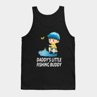 Daddys Little Fishing Buddy Cute Boy Tank Top